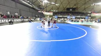 Girls 2A 110 lbs Champ. Round 1 - Asami Bortoletto, W. F. West (Girls) vs Trinity Backman, Orting (Girls)