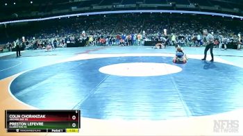 D1-120 lbs Champ. Round 1 - Preston Lefevre, Clarkston HS vs Colin Choranziak, Anchor Bay HS