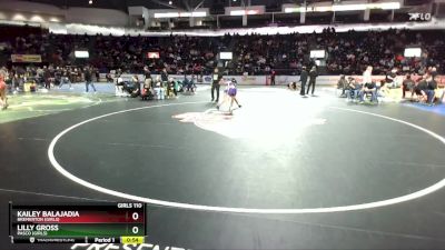 Girls 110 lbs Cons. Round 4 - Lilly Gross, Pasco (Girls) vs Kailey Balajadia, Bremerton (Girls)