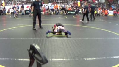55 lbs Cons. Round 4 - Koby Barriger, Lowell WC vs Ezra Hicks, St Johns WC