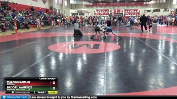 95 lbs Champ. Round 1 - Brodie Lawrence, Pinnacle Wrestling Club vs Malakai Barker, Osceola