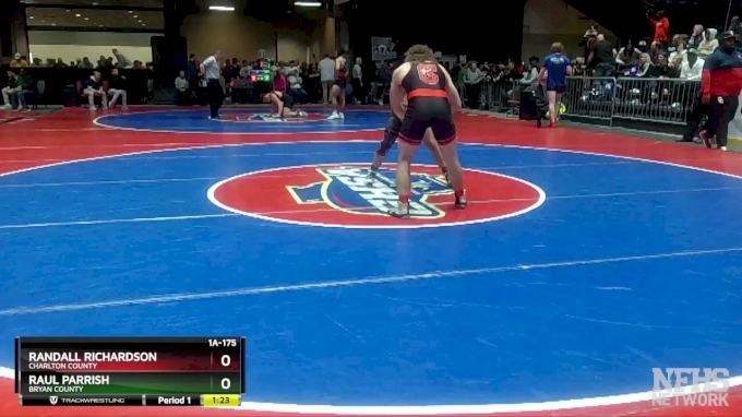 1A-175 lbs Champ. Round 1 - Randall Richardson, Charlton County vs Raul ...