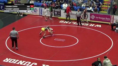 112 lbs Round Of 16 - Gianna Cafeo, Canon-McMillan vs Sydney Laboon, Thomas Jefferson
