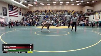 132 lbs Champ. Round 2 - Wyatt Fowler, GROVE CITY vs Joseph Altieri, GLENOAK