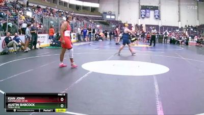 215 lbs Champ. Round 1 - Kian John, Lackawanna Sr HS vs Austin Babcock, Tioga Sr HS