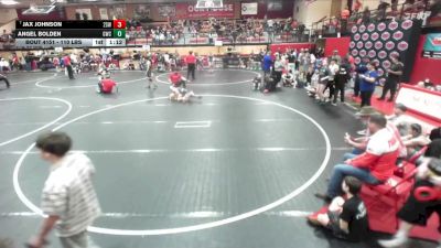 110 lbs Cons. Sub-semis - Jax Johnson, 208 Spartan WC vs Angel Bolden, Grizzly Wrestling Club