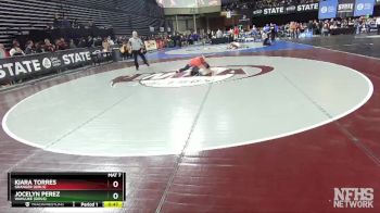 Girls 1B/2B/1A/2A 110 Cons. Round 3 - Jocelyn Perez, Wahluke (Girls) vs Kiara Torres, Granger (Girls)