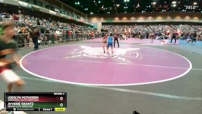 65-67 lbs Round 3 - Ayverie Krantz, Nevada Elite Wrestling vs Joeslyn McFadden, Greenwave Youth Wrestling