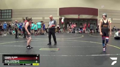 140 lbs Quarterfinals (8 Team) - Cohen Olsen, Foxfire WC vs Ryan Costello, Team Gotcha Black