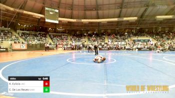 49 lbs Round Of 32 - Krew Eylicio, Juggernaut Wrestling Club vs Caleb De Los Reyes, Kansas Young Guns