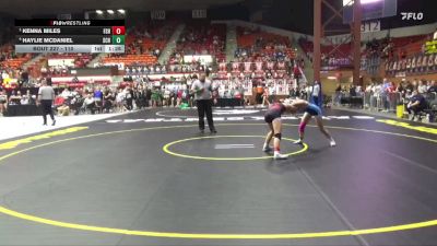 110 lbs Semifinal - Kenna Miles, Fort Scott Hs vs Haylie McDaniel, Scott Community HS