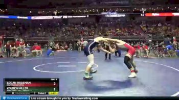 1 lbs Champ. Round 1 - Logan Hageman, South Winneshiek vs Kolben Miller, North Butler-Clarksville