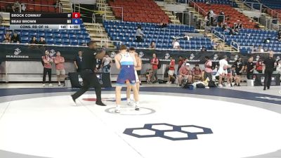 165 lbs Cons. Rd Of 16 - Brock Conway, New York vs Beau Brown, Missouri