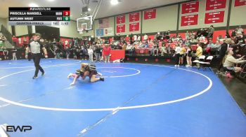 102 lbs Quarterfinal - Priscilla Mansell, Mannford vs Autumn West, Poteau