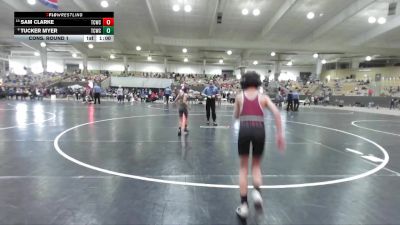 65 lbs Cons. Round 1 - Sam Clarke, Vikings Wrestling Club vs Tucker Myer, Team Clarksville TCWC