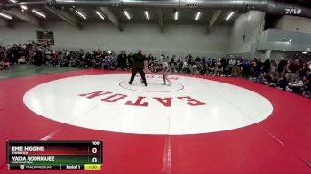 100 lbs Cons. Round 6 - Yaida Rodriguez, Fort Lupton vs Emie Higgins, Thornton