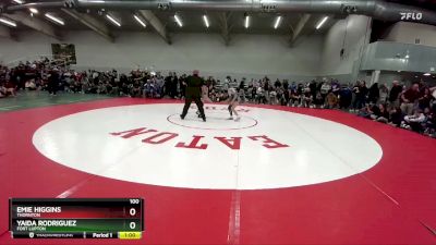 100 lbs Cons. Round 6 - Yaida Rodriguez, Fort Lupton vs Emie Higgins, Thornton