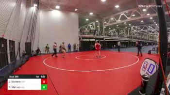 99 lbs Consi Of 16 #2 - Justin Somers, Gorilla Grapplers vs Ryan Marino, Bison WC