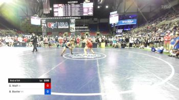 220 lbs Rnd Of 64 - Dalton Wolf, Wisconsin vs Blaize Baxter, Oklahoma