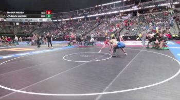 175-2A Cons. Round 2 - Corbyn Martin, Custer County vs Ryder Weber, Hayden