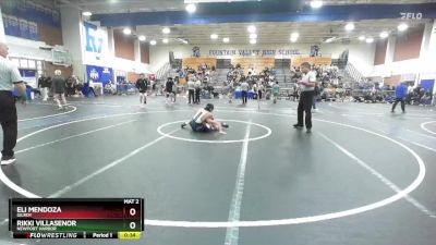 106 lbs Cons. Round 6 - Rikki Villasenor, Newport Harbor vs Eli Mendoza, Gilroy