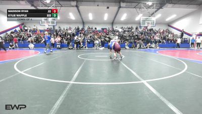 110 lbs Consi Of 4 - Madison Ryan, Jenks vs Kylie Waffle, Bixby JH Girls