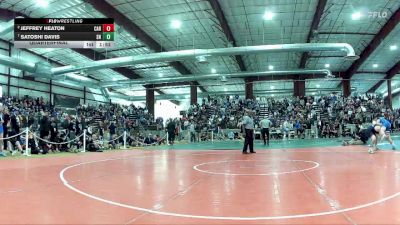 190 lbs Quarterfinal - Satoshi Davis, SLAM! Nevada vs Jeffrey Heaton, Carson