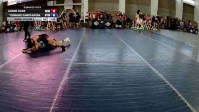 120 lbs Cons. Round 2 - Aaron Goss, Ruby Mountain Wrestling Club vs Fernando Ramos-Rivera, Wyoming