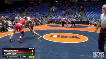 170 lbs Quarterfinals (8 Team) - Keaton Wilhelm, Jacksonville (H.S.) vs Maximus Vela, Joliet (Catholic Academy)