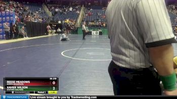 3A 215 lbs Semifinal - Xavier Wilson, Eastern Guilford vs Reese Meadows, North Henderson