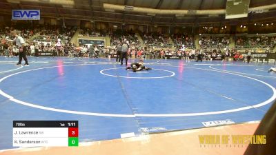 70 lbs Round Of 16 - Julian Lawrence, RedWave Wrestling vs Khylen Sanderson, WTC