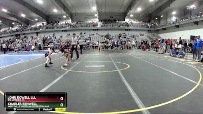 60 lbs Cons. Round 3 - John Dowell Lll, STL Warrior-AA  vs Charles Benwell, Wentzville Wrestling Federation-AAA