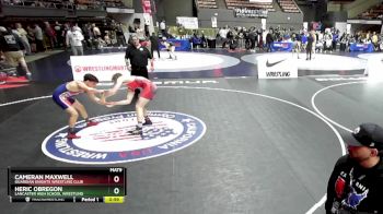 74 lbs Cons. Round 2 - Cameran Maxwell, Guardian Knights Wrestling Club vs Heric Obregon, Lancaster High School Wrestling