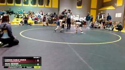 55/60 Round 1 - Noah Bender, Cavalier Wrestling Club vs Carson Gable Vance, Genesis Wrestling Club