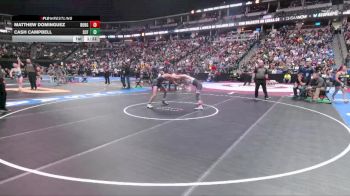 126-2A Champ. Round 1 - Matthew Dominguez, Walsenburg Jr/Sr High School vs Cash Campbell, Sedgwick County/Fleming