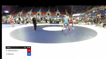 170 lbs Cons 32 #2 - Ryder Zdanczewicz, Wisconsin vs Deacon Delong, Florida