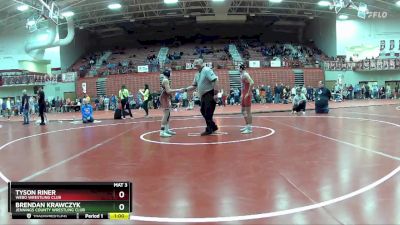 106 lbs Cons. Round 1 - Brendan Krawczyk, Jennings County Wrestling Club vs Tyson Riner, Webo Wrestling Club