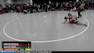 125 lbs Cons. Round 6 - Madalyn Deiter, North Montana Wrestling Club vs Jocelynn Mendoza, Gilroy High School Wrestling