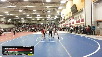 157 lbs Champ. Round 3 - Levi Heidenreich, American Leadership Academy Gilbert vs HADLEY PORTER, Mogollon