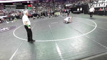 D3-126 lbs 1st Place Match - Co`ji Campbell, Ken. St. Joseph Cath. Ac. vs Lukas Orloff, Pecatonica/Argyle