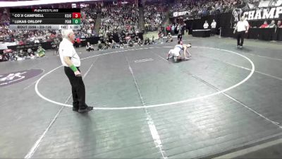D3-126 lbs 1st Place Match - Co`ji Campbell, Ken. St. Joseph Cath. Ac. vs Lukas Orloff, Pecatonica/Argyle