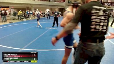 120 lbs 5th Place Match - Nolan Meisch, Dassel-Cokato-Litchfield vs Braeden Geise, Albany