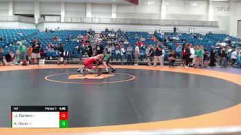 147 lbs Champ. Round 3 - Jayce Paridon, Lake Highland Prep vs Anthony Oscar, Clear Folk