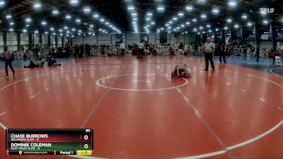 80 lbs Rd# 6- 9:00am Saturday Final Pool - Dominik Coleman, East Coast Elite vs Chase Burrows, Oklahoma Elite