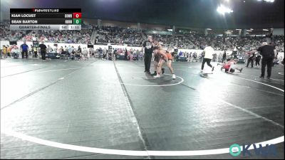 120 lbs Quarterfinal - Kiah Locust, Cowboy Wrestling Club vs Sean Barton, Hornet Wrestling
