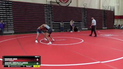 149 lbs Cons. Round 1 - Davian Arevalo Larios, Umpqua Community College vs Hassan Abdi, Grays Harbor