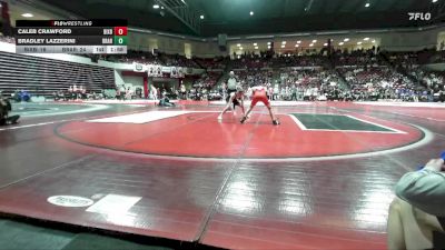 132 lbs Quarterfinals (8 Team) - Caleb Crawford, BIXBY vs Bradley Lazzerini, BROKEN ARROW