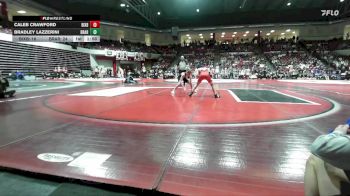 132 lbs Quarterfinals (8 Team) - Caleb Crawford, BIXBY vs Bradley Lazzerini, BROKEN ARROW