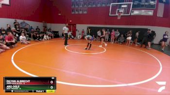 95 lbs Round 7 (8 Team) - Dilynn Albrecht, Hired Guns Black vs Aro Ogle, Best Trained