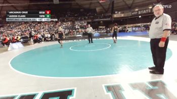 Boys 2A 120 lbs 1st Place Match - Arcadius Cruz, Orting vs Audon Clark, Toppenish